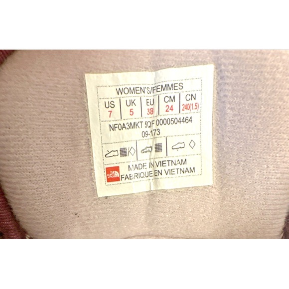 The North Face Women Size 7 Tsumoru Snow Boots Purple Waterproof - Picture 10 of 16